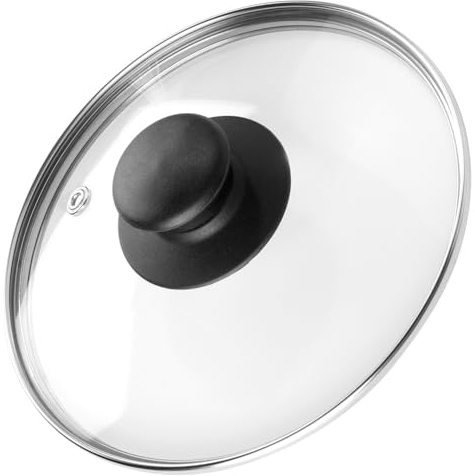Vilde Universaldeckel Ø (16 cm) 14, 16, 18, 20, 22, 24, 26, 28, 30, 32 cm | Töpfe und Pfannen Deckel Glasdeckel für Pfanne und Topf Topfdeckel mit Edelstahlrand Pfannendeckel Universal