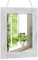 Muzilife Spiegel groß Wandspiegel aus Massivholz, Rechteckiger Spiegel 40 x 50 cm mit Holzrahmen für Schlafzimmer Bad Wohnzimmer Flur, mit Leinenseil, Weiß