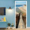 Türtapete Selbstklebend Holzbrücke Am Meer, Treppe, Strand 80 X 200 Cm Türtapete Selbstklebend Türposter,Fototapete Selbstklebend 3D Pvc Türaufkleber Diy Türbild,Türfolie Poster Tapete - Tür -7Q6Z3F6