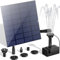 Fuente de agua solar Biling para baño de pájaros, bomba de estanque solar con filtro de 6 boquillas, fuentes de agua alimentadas por energía solar para el jardín, bomba de agua solar bomba de fuente