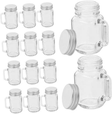 Cabilock Petit Pot à Miel de 60 Ml avec Couvercle Bocal en Verre Polyvalent pour Le Thé Et Le Café