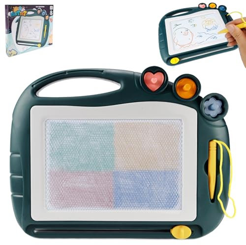 Maltafel Zaubertafel LCD Schreibtafel Magnettafel Kinder Zaubermaltafel Maltablett mit Stift und Löschfunktion Zaubertafeln Magnetmaltafeln Kinderspiele Geschenke ab 1 2 3 4 5 6 7 Jahr (Grün)