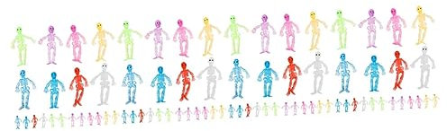 Vaguelly 80 Stück Buntes Spielzeug Mini Spielzeug Für Kinder Kinderspielzeug Kinderspielzeug Spielzeug Skelett Dehnbares Spielzeug Kinderdruckspielzeug Kleine Skelette