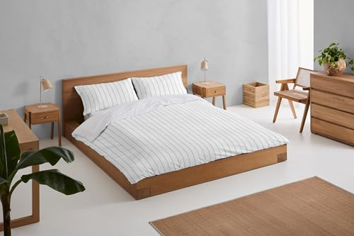 Rita. Conjunto de funda nórdica y funda(s) de almohada de percal color perla. Cama de 105 cm. 2 piezas