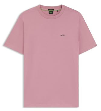BOSS Mens Logo T-Shirt Design Short Sleeve Cotton Open Pink XL