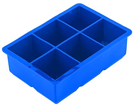 Eiswürfelbereiter aus Silikon, BPA-frei, Antihaftbeschichtet, FDA-zugelassen, kälte- und Hitzebeständig für Cocktails, Eiskaffee, Saft mit Früchten, Süßigkeiten (Dunkelblau)