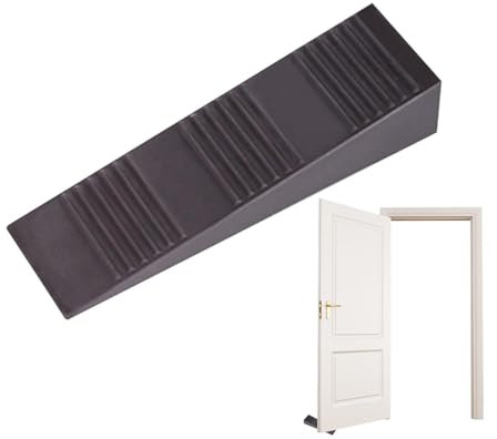 Weqizuerqi Großer schwerer Türstopper mit verstellbarer Feder, großer Türkeil für Türen, robuster Edelstahl-Türkeil, geeignet für alle Türen, 12 x 3,4 x 2,7 cm