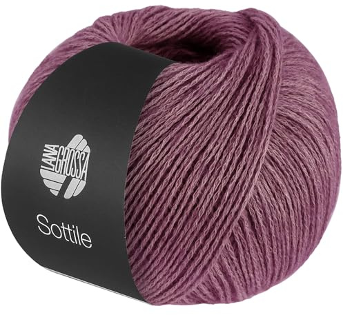 LANA GROSSA Sottile | Zarte Netzgarnstruktur aus Baumwolle, gefüllt mit feinen Merinofasern | Handstrickgarn aus 85% Baumwolle & 15% Schurwolle (Merino) | 50g Stricken & Häkeln | 250m Garn FB19