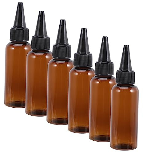 SKISUNO 10pcs Hair Dye Applicator Bottle Oil Bottles Plastic Refillable for Hair Oil Applicator