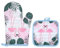 Lot de 2 gants de cuisine et maniques résistants à la chaleur pour cuisine, barbecue, barbecue (flamant rose)