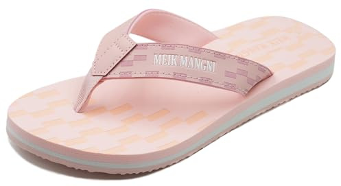 Meik Mangni Infradito Uomo Donna Estate Comode Arch Support Flip Flop Resistenti E Leggere Sandali Antiscivolo Ciabatte Unisex Adulti per Spiaggia e Piscina,Rosa,38 EU