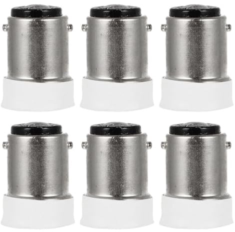 ibasenice Konverter B15D zu E14 Lampenfassungsadapter Kupfer 6pcs Ersatzteile für Leuchten flexibel für Büros und Wohnräume