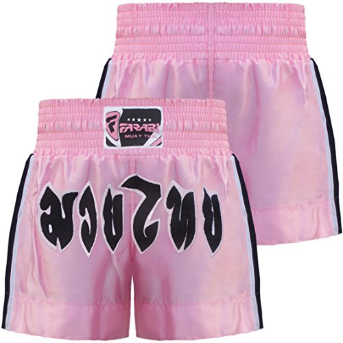 FARABI MMA Muay Thai Combat Fight Shorts Rosa Rosa XXS