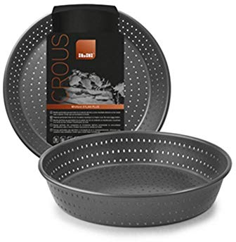 IBILI Moule à Tarte Perforé Crous 24 cm, Acier, Noir, Taille Unique