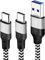 Cavo USB Type-C Ricarica Rapida 2M/2 metriv (2 Pezzi) per Samsung Galaxy A50 A70 S10 S10E A51 A71 A32 A12 A13 A14 A53 A52S A54 A24 A34 S20 S21 Plus Ultra Fe 5G S8 S9 M20 M51,Cavetto Tipo C Carica