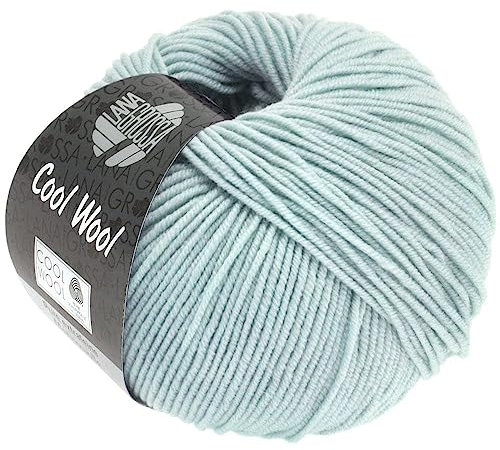 LANA GROSSA Cool Wool Uni | Extrafeine Merinowolle waschmaschinenfest und filzfrei | Handstrickgarn aus 100% Schurwolle (Merino extrafein) | 50g Wolle zum Stricken & Häkeln | 160m Garn FB 2057