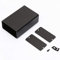 Jeanoko Aluminiumgehäuse 23 * 44 * 65mm Platine Kühlung DIY Elektronik Aluminiumbox Robustes, Schwarz, Aluminium, Matt, 42 Gramm, nicht wasserfest, Gehäuse, 2 Schallwände, 1 Satz Schraube