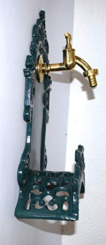 Graf von Gerlitzen Zapfstelle Brunnen Kran Wasserhahn Wandbrunnen Schlauchhalter Jugendstil WHS-G kran klein