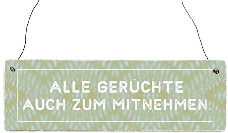 Interluxe Holzschild - Alle Gerüchte auch zum Mitnehmen - witziges Schild, Geschenk für Freunde