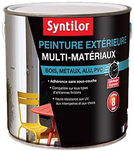 SYNTILOR - Peinture Extérieure Multi-Matériaux Bleu Capri Satiné RAL 5019 2L