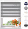 Radeco® Doppelrollo mit Kassette 160 x 175 cm (BxH) grau, Blickdicht oder Transparent, ohne Bohren möglich, doppelrollo wandmontage, Duo Rollo, doppelrollo 160 cm breit