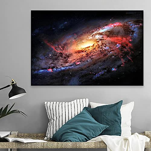 Black Hole Milky Way Galaxy Star Nebula Art Fabric Poster Print Space Photo House Wall Decor Wandkunstdruck für Kinder27.5x39.3(70x100cm) No frame