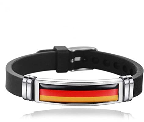 Vepoty Deutschland Flagge Silikonarmbänder Mode Verstellbares Armband Souvenir Armband Patrioten Accessoires Für Teenager Männer Frauen