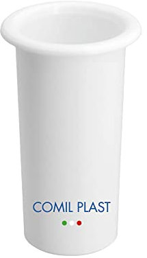 Comil Plast | Portafiori Ossario in plastica per Vaso da cimitero Colore Bianco | Diametro 4 cm, Altezza 9 cm.