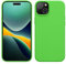 kwmobile Case for iPhone 15 Case - Soft TPU Silicone Cover - Lime Green