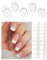 AutyaMee Semi Cured Gel Nail Strips (A White French), 20 Pcs Gel Nail Wraps, Stickers, UV Light Required, Salon Quality, Long Lasting