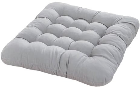1 Pc Quadrat Stuhlkissen 40x40 cm Sitzkissen Gefüllt, Memory Foam Kissen, Outdoor Gartenstuhlkissen, Garten Sitzpolster Set für Rattanstühle, Outdoor Stuhlauflage Trapezförmig, Grau