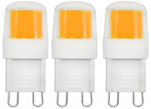 TRIJZHOU G9 LED Lampe 2W Ersetzt 20W Glühbirnen Warmweiß 220V 230V 3000K Mini Leuchtmitteln 3er Pack [MEHRWEG]