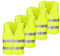 Anlising 4PCS High Visibility Safety Vests,Hi Vis Safety Vests with 2 Reflective Stripes,Night Workwear Reflective Vest,Reflective Jackets Waistcoat,for Running,Biking,Surveyor and Traffic Work