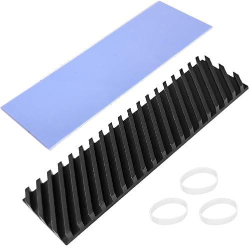Hodyludy M.2 2280 SSD Heatsink Graphene Coating Copper Heat Sink, 70x20x3mm Laptop NVMe M.2 Heatsink with Silicone Thermal Pad for 2280 M2 SSD Laptop