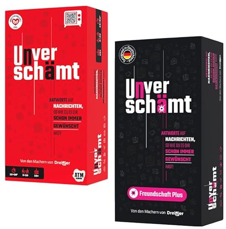 ATM Gaming Unverschämt - Das Original + Freundschaft Plus Set - Gesellschaftsspiele für Erwachsene - insgesamt 960 Karten - Lustige Spiele für Erwachsene - Geschenkidee - Partyspiele-Set