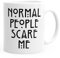 MoonWorks Normal People Scare Me Tasse weiß Unisize