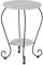 Lesli Living Beistelltisch Marmor Marmortisch Bistrotisch Garten Tisch weiß Ø25cm/Ø41cm x 59cm