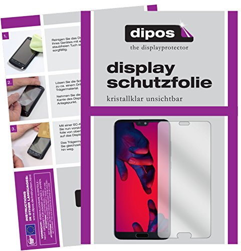 dipos I 4X Schutzfolie klar kompatibel mit Huawei P20 Pro Folie Displayschutzfolie (2X Vorder- & 2X Rückseite)