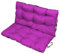 SuperKissen24. Coussin Dossier pour Banc de Jardin Canapé - 100x50 cm et Appui 100x60 - Intérieur/Extérieur - imperméable - Fuchsia