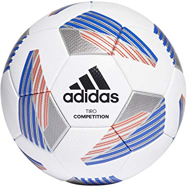 adidas Unisex – Erwachsene Tiro Com Fußball Ball, White/Black/ROYBLU/SI, 5
