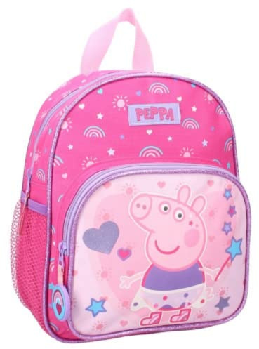 mybagstory - Rucksack – Peppa Pig – Kinder – Schule – Rosa – Kindergarten – Schulranzen für Mädchen – Größe 29 cm – verstellbare Träger – Geschenkidee