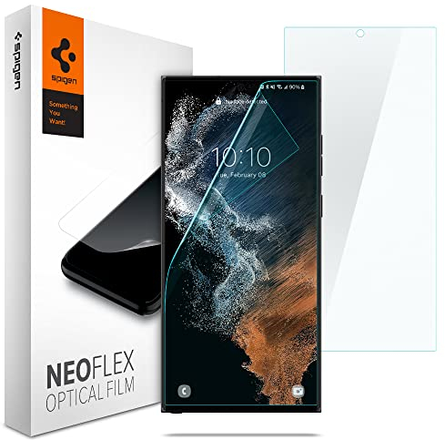 Spigen NeoFlex Protector Pantalla para Samsung Galaxy S22 Ultra Película de TPU - 2 Unidades, Alta Definición, Compatible con Funda