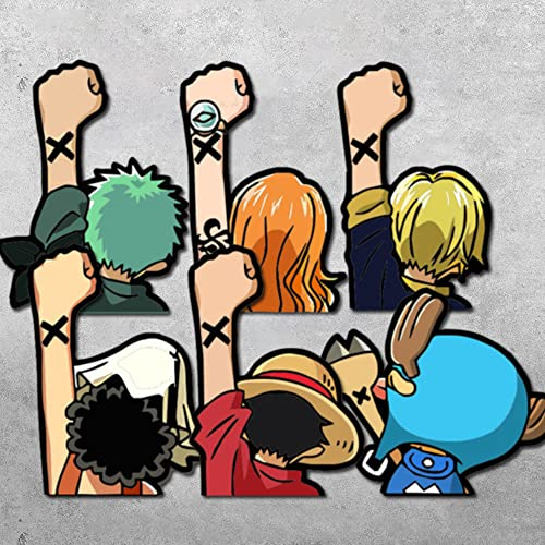 JWQI 6 PCS Anime Aufkleber für Auto, Premium Vinyl Sticker Set für Auto Laptop Skateboard Fahrrad Moped Koffer Helm Motorrad Computer Außen und Innenbereich Aufkleber Car Stickers, S
