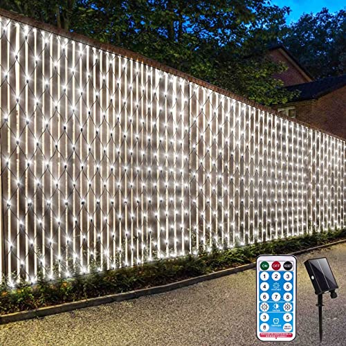 CORST Red de luces exterior para arbustos, 3,6 x 1,5 m, red de luces para árbol de Navidad, jardín, impermeable, con mando a distancia, temporizador para habitaciones de Navidad, balcón (blanco)