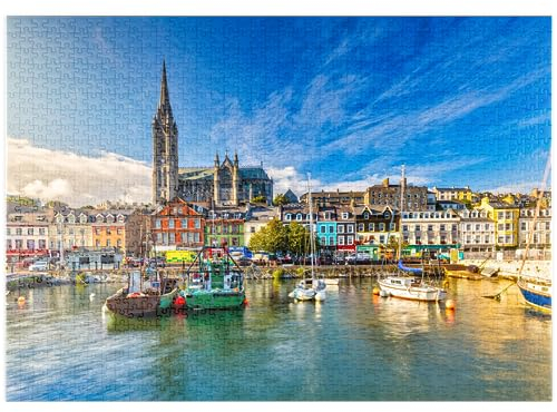 MyPuzzle Impression der St. Colman's Cathedral in Cobh bei Cork, Irland - Premium 1000 Teile Puzzle - MyPuzzle Sonderkollektion von Puzzle Galaxy