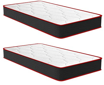 IZTOSS Matelas Lot 2 90x190 - Luxe Matelas de Lit d'Adulte et d'enfant - Mousse à Mémoire - 7 Zones de Confort Mousse Mémoire Adaptative