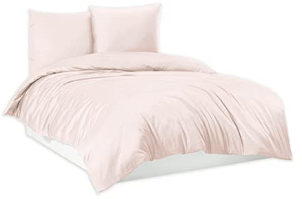 Mixibaby Bettwäsche Bettgarnitur Bettbezug Baumwolle 135x200 155x220 200x200 200x220, Größe:155 x 220 cm, Design Bettwäsche:Rosa Uni