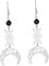 Triple Moon Göttin Ohrringe für Frauen Mädchen Edelstahl Gothic Stil Mond Rune Kristall Tropfen Ohrringe Amulett Wicca Schmuck…