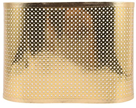 OSALADI Abat- Jour de Lampe de Table: couvercles de lumière de Lustre Creux de Rechange pour Abat- Jour Ovale pour Mur de lampadaire (Doré)