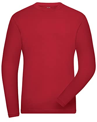 James & Nicholson Herren Bio Workwear Long-Stretch - Langarm Shirt aus Bio-Baumwolle mit Elasthan